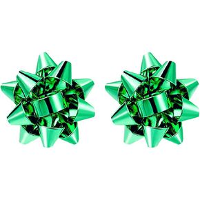 Christmas Bows Flower Stud Earrings Funny Cute 3D Red Green Colorful Festive Gold Bow Flowers Small Lightweight Geometric Earrings for Women Xmas New Year Party Winter Autumn Holiday Fashion Jewelry