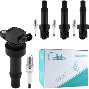 4PCS UF652 Ignition Coil Pack and 93815 Spark Plug (1.6L L4 Only) For Hyundai Accent 2012-2020,Veloster 2012-2017,Kia Rio 2012-2020,Soul 2012-2019 273012B100 GN10634 E1152 C-813 5C1860 52-2198