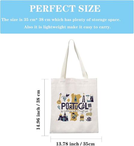 Portugal Vacation Travel Gift Portugal Bachelorette Party Gift Portugal Is Calling I Must Go Travel Makeup Bag (Must Go Portugal Bag) in Kuwait