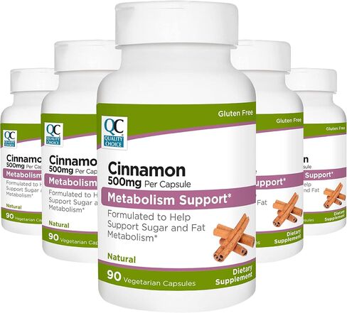 Quality Choice Cinnamon 500 mg Vegetarian Vitamin Supplement in 90 Count Bottles in Kuwait
