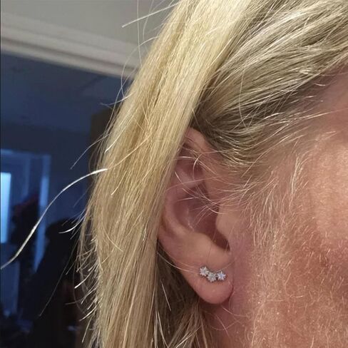 Cartilage Earring Conch Piercing Jewelry Helix Earrings Tragus Earrings for Women 925 Sterling Silver CZ Gold Screw Back Stud Earrings for Women 20 Gauge in Saudi Arabia