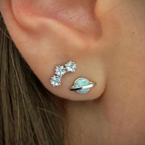Cartilage Earring Conch Piercing Jewelry Helix Earrings Tragus Earrings for Women 925 Sterling Silver CZ Gold Screw Back Stud Earrings for Women 20 Gauge in Saudi Arabia
