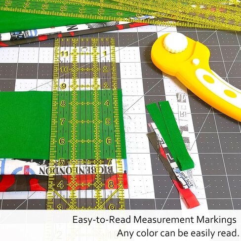 Sewing Ruler,5 Piece Quilting Rulers,3 x17 Inch,1.5 x17 Inch,3 x12 Inch,1.5 x10 Inch,1 x6 Inch,Acrylic Ruler,Cutting Ruler with Non-Slip Rings in Saudi Arabia