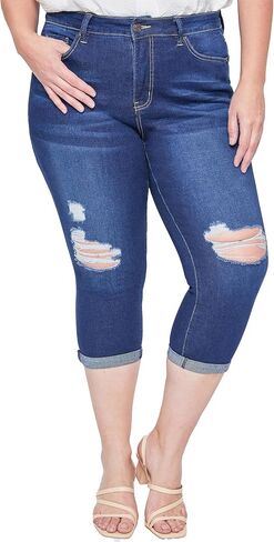 Royalty For Me Womens Women's Plus Size Essential Cuff Capri in Saudi Arabia
