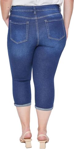 Royalty For Me Womens Women's Plus Size Essential Cuff Capri in Saudi Arabia