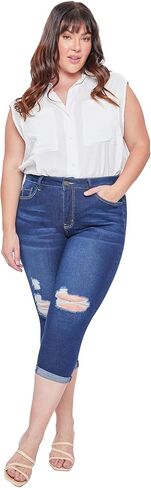 Royalty For Me Womens Women's Plus Size Essential Cuff Capri in Saudi Arabia