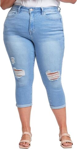 Royalty For Me Womens Women's Plus Size Essential Cuff Capri in Saudi Arabia