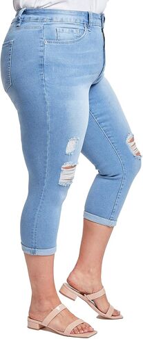 Royalty For Me Womens Women's Plus Size Essential Cuff Capri in Saudi Arabia