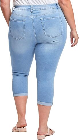 Royalty For Me Womens Women's Plus Size Essential Cuff Capri in Saudi Arabia