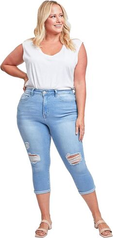 Royalty For Me Womens Women's Plus Size Essential Cuff Capri in Saudi Arabia
