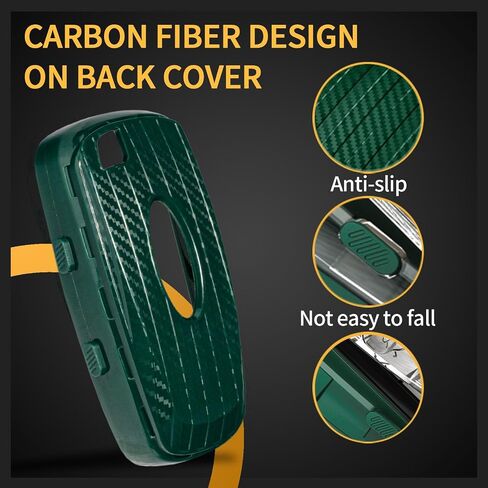 TANGSEN Key Fob Case غطاء TPU متوافق مع Ford Edge Focus ST ECOSPORT Expedition Explorer Fusion Mustang Ranger شفاف من ألياف الكربون الملمس 3 4 5 زر غطاء مفتاح واقٍ in Kuwait
