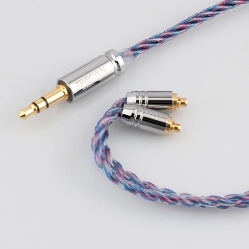 كابل Linsoul Tripowin Sirene 4 Core IEM، كابل بديل 24AWG OFC لشاشة الأذن، Audiophile (2pin-0.78mm، 3.5mm) in Kuwait
