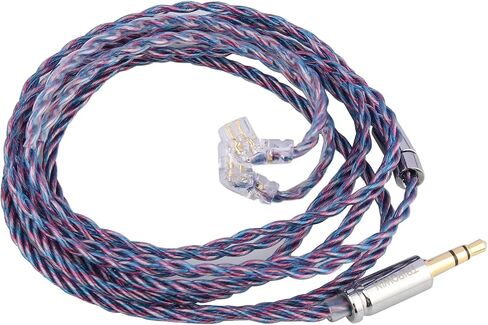 كابل Linsoul Tripowin Sirene 4 Core IEM، كابل بديل 24AWG OFC لشاشة الأذن، Audiophile (2pin-0.78mm، 3.5mm) in Kuwait