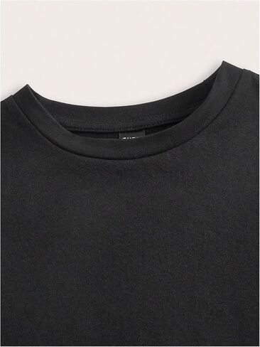 WDIRARA Women's Graphic Lip Print Crop Tee Shirt Round Neck Short Sleeve T-Shirt Slim Fit Top in Kuwait