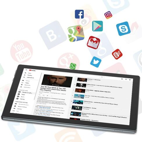 Tablet 10 Inch Android 13 Tablet, 2 in 1 Tablets, Include Keyboard Mouse Case Stylus, 64GB ROM+8GB RAM 1TB expandable 2MP+8MP Dual cameras, 5G WIFI-6 Bluetooth 6000mAh Battery 10.1" 1280*800 HD Tab in Kuwait