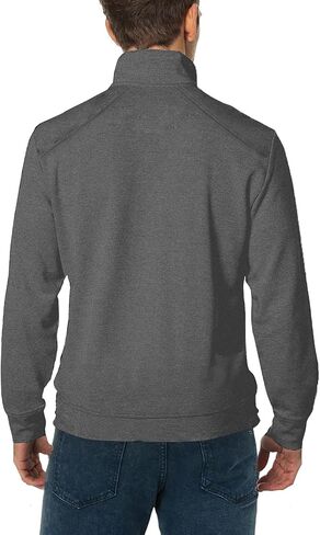 Men's Quarter Zip Up Pullover Fleece Long Sleeve Shirts Classic Polo Sweater Thermal 1/4 Zip Mock Neck Pullover Coat in Saudi Arabia