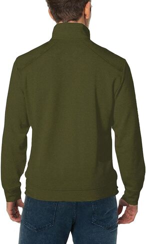 Men's Quarter Zip Up Pullover Fleece Long Sleeve Shirts Classic Polo Sweater Thermal 1/4 Zip Mock Neck Pullover Coat in Saudi Arabia