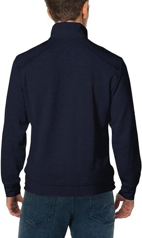 Men's Quarter Zip Up Pullover Fleece Long Sleeve Shirts Classic Polo Sweater Thermal 1/4 Zip Mock Neck Pullover Coat in Saudi Arabia