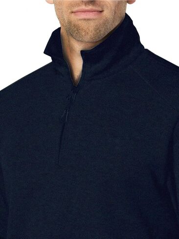 Men's Quarter Zip Up Pullover Fleece Long Sleeve Shirts Classic Polo Sweater Thermal 1/4 Zip Mock Neck Pullover Coat in Saudi Arabia