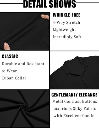 COOFANDY Mens Short Sleeve Dress Shirts Button Down Untucked Wrinkle Free Shirts Casual Summer Shirt with Pocket in Saudi Arabia