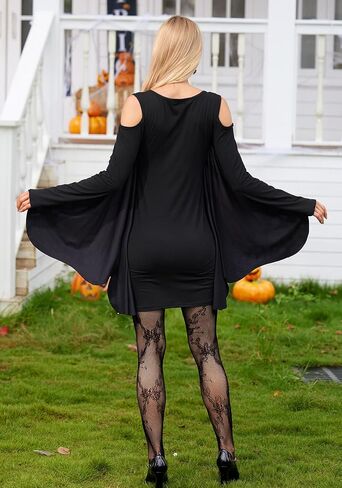 Maisolly Women's Cold Shoulder Halloween Butterfly Wings Costume Dress in Saudi Arabia