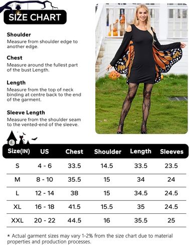Maisolly Women's Cold Shoulder Halloween Butterfly Wings Costume Dress in Saudi Arabia