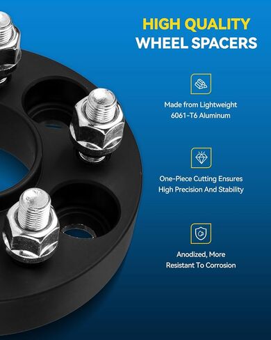 فاصل عجلة PHILTOP 5x100، فواصل عجلة مركزية 20 مم مناسبة للغابات، Crosstrek، Outback، Impreza، XV Crosstrek، FR-S، BRZ، Baja، Thread Pitch M12x1.25 Hub Bore 56.1 مم - قطعتان in Saudi Arabia