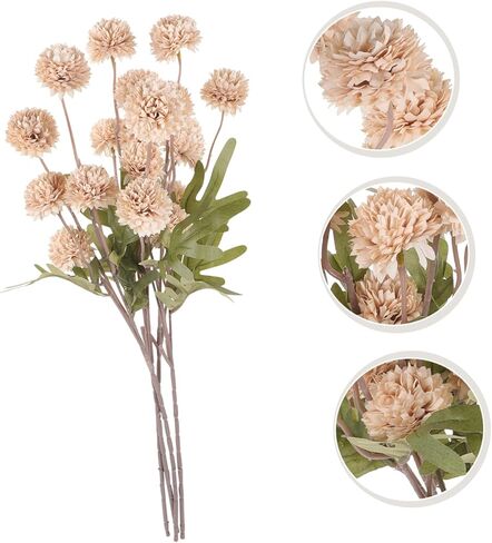 4Pcs Artificial Dandelion Flowers Arrangement for Home Decor Faux Dandelion Plants for Vases Wedding and Party Decorations Natural Look Ornament in Kuwait