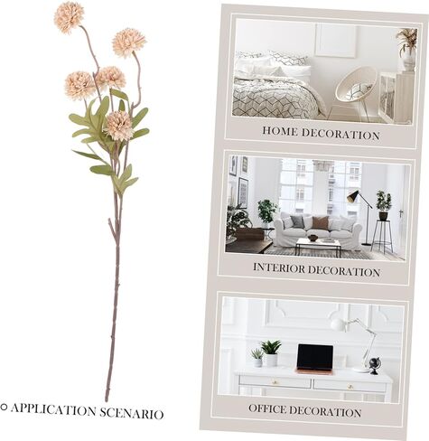 4Pcs Artificial Dandelion Flowers Arrangement for Home Decor Faux Dandelion Plants for Vases Wedding and Party Decorations Natural Look Ornament in Kuwait