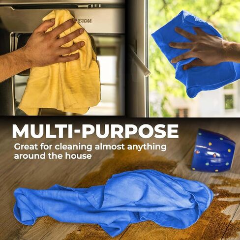 Premium Chamois Cloth for Car - 2pk +1 Free Shammy Towel for Car - 26"x17" - Super Absorbent Reusable Car Shammy Towel - Scratch-Free in Saudi Arabia