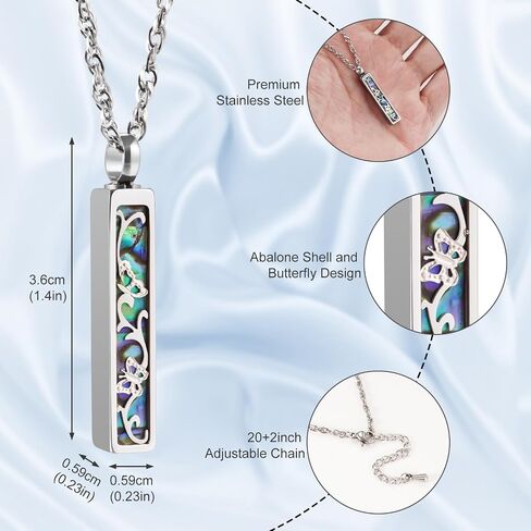 abooxiu Urn Necklaces for Ashes Stainless Steel Bar Ashes Necklaces for Women for Human Ashes Cremation Jewelry for Ashes Cremation Necklace for Ashes Necklace for Ash for Loved One in Saudi Arabia