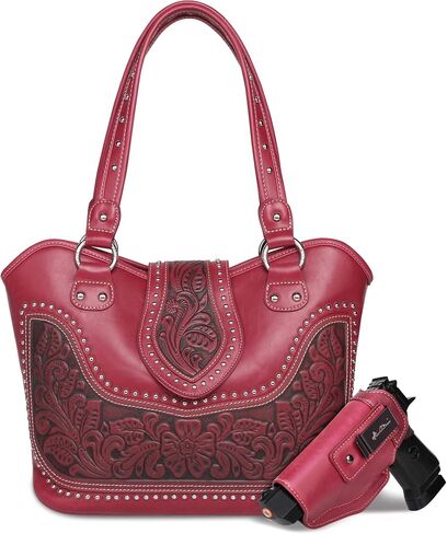 Montana West Western Tote Bags for Women Tooled Shoulder Ladies Top Handle Handbag in Kuwait