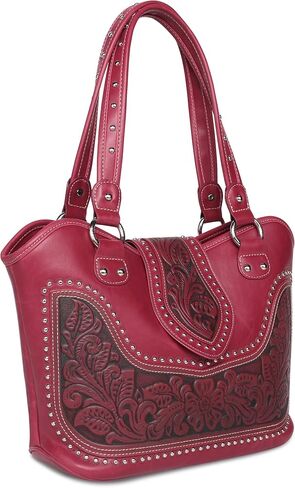 Montana West Western Tote Bags for Women Tooled Shoulder Ladies Top Handle Handbag in Kuwait