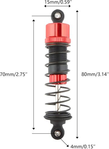 14510B Front Aluminum Capped Oil Filled Shock Accessories Spare Parts for H14BM 14210 14209 JC14EP HP141 HP141S 1:14 Brushless RC Cars Monster Trucks Vehicle in Saudi Arabia