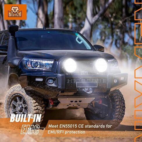 Nilight 9 Inch Round Offroad LED Driving Lights with DRL 2PCS 140W 15560LM IP68 Spot Flood Combo Work Light with 12AWG DT Connector Wiring Harness Kit for 4x4 Jeep Truck ATV UTV SUV in Saudi Arabia