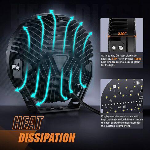 Nilight 9 بوصة جولة الطرق الوعرة LED أضواء القيادة مع DRL 2PCS 140W 15560LM IP68 بقعة الفيضانات كومبو ضوء العمل مع 12AWG DT موصل الأسلاك تسخير عدة ل 4x4 جيب شاحنة ATV UTV SUV in Kuwait