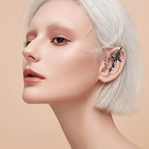 1PC Moon Needle Earrings for Women Myth of The Moon Ear Hook Needle Piercing Earring Statement Sword Ear Crawler Earrings Rhinestone Needle Piercing Earrings Punk Gothic Jewelry Earrings in Saudi Arabia