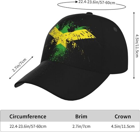 Baseball Cap Jamaican Flag Hat for Men Women, Fashion Adjustable Baseball Hat Casual Sun Visor Hats Unisex in Saudi Arabia