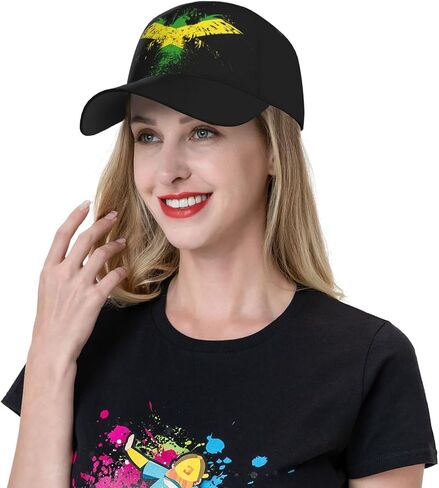 Baseball Cap Jamaican Flag Hat for Men Women, Fashion Adjustable Baseball Hat Casual Sun Visor Hats Unisex in Saudi Arabia