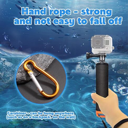 O’woda Floating Hand Grip Floating Handle, Underwater Cameras Selfie Stick Handle Mount for Insta360 X4/ X3/Go 3/ ONE X2, GoPro Hero 12/11/ 10/9/ 8/7/ 6/5/ 4/3, DJI Action Cameras - Blue in Saudi Arabia