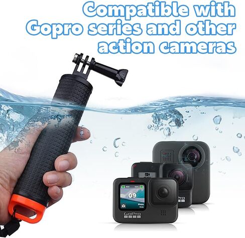 O’woda Floating Hand Grip Floating Handle, Underwater Cameras Selfie Stick Handle Mount for Insta360 X4/ X3/Go 3/ ONE X2, GoPro Hero 12/11/ 10/9/ 8/7/ 6/5/ 4/3, DJI Action Cameras - Blue in Saudi Arabia