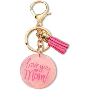 Mothers Day Gifts Keychain for Mom from Son Daughter Christmas Birthday Gift for Mother Mama Mommy Gifts from Kids Love You Mom Keychains with Tassels
