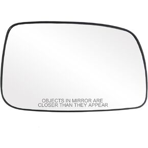 Passenger Side Heated Mirror Glass w/backing plate, Toyota Camry Hybrid, Sedan US Built, 4 3/16" x 6 7/8" x 7 1/4" US Built
