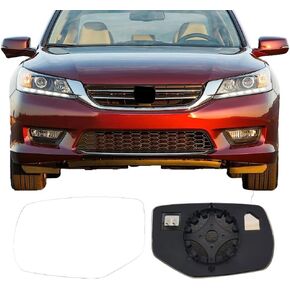 Driver Side Mirror Replacement Glass for HONDA Accord 2013-2017,Backing Plate Power Heated Left Side View Mirror Glass for HONDA Accord 2013 2014 2015 2016 2017