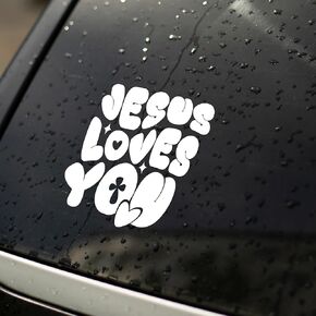 I Can't But I Know A Guy Car Decals, Christian Stickers, Jesus Stickers, Car Stickers and Decals, Bumper Stickers for Cars, Car Window Stickers, Window Vinyl Decals (6.5 x 4.4 in)