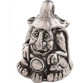 Guardian Bell Pewter Keychain - Gnome Metal 1.5 Inch