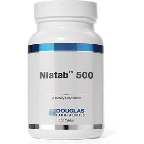Douglas Laboratories Niatab 500 | No-Flush High Potency Niacin with Sustained Release to Support Cardiovascular Health | 100 Tablets