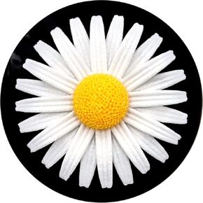 3D OM Badge Daisy, 3-inch Grill Badge, Realistic Stylish Detail 3D Printing Plastic (PLA) on Acrylic Plate - Works with the Grill Badge Holder (not included)
