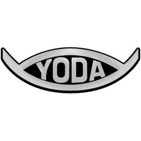SW Yoda Fish Plastic Auto Emblem - [Silver][5'' x 2 1/4'']