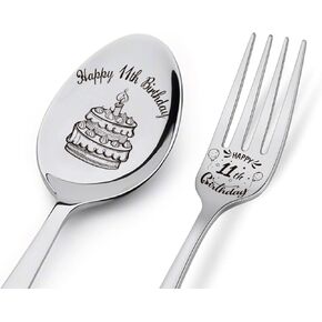 Sweet 16 Birthday Spoon&Fork Gifts Engraved Spoon&Fork Personalized Birthday Gifts for Daughter Sister Niece Friends